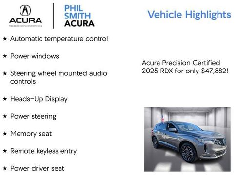 Certified 2025 Acura RDX SH-AWD w/ Advance Package image 9