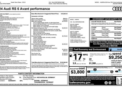 Used 2024 Audi RS 6 performance AWD/4WD image 3