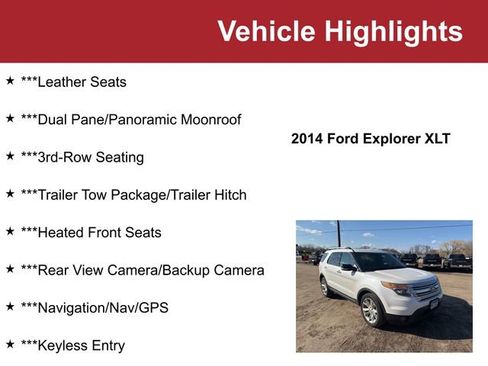 Used 2014 Ford Explorer XLT w/ Equipment Group 202A image 2