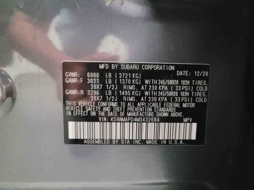 Used 2021 Subaru Ascent Limited w/ Technology Package AWD/4WD image 33