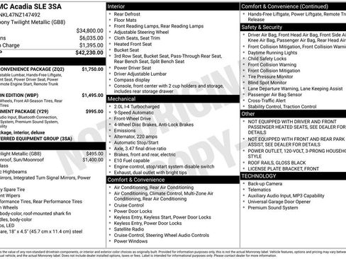 Certified 2022 GMC Acadia SLE w/ Driver Convenience Package FWD image 34