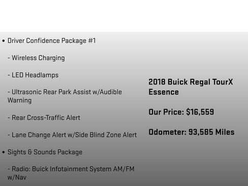 Used 2018 Buick Regal Essence w/ Driver Confidence Package #1 image 12