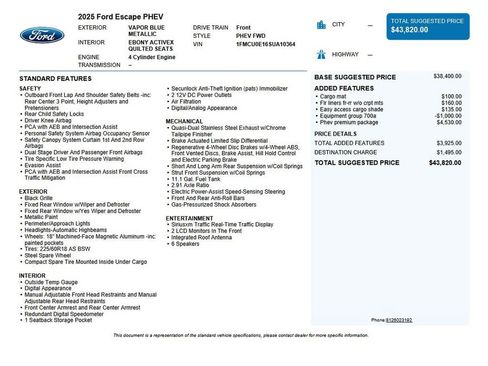 Used 2025 Ford Escape SE w/ PHEV Premium Package FWD image 44