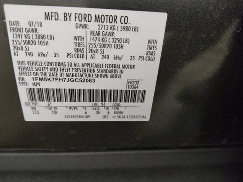 Used 2018 Ford Explorer Limited FWD image 33
