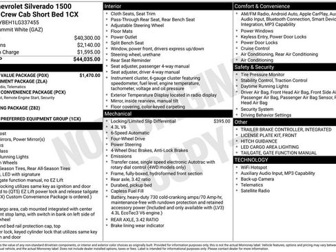 Used 2020 Chevrolet Silverado 1500 Custom w/ Custom Value Package AWD/4WD image 41