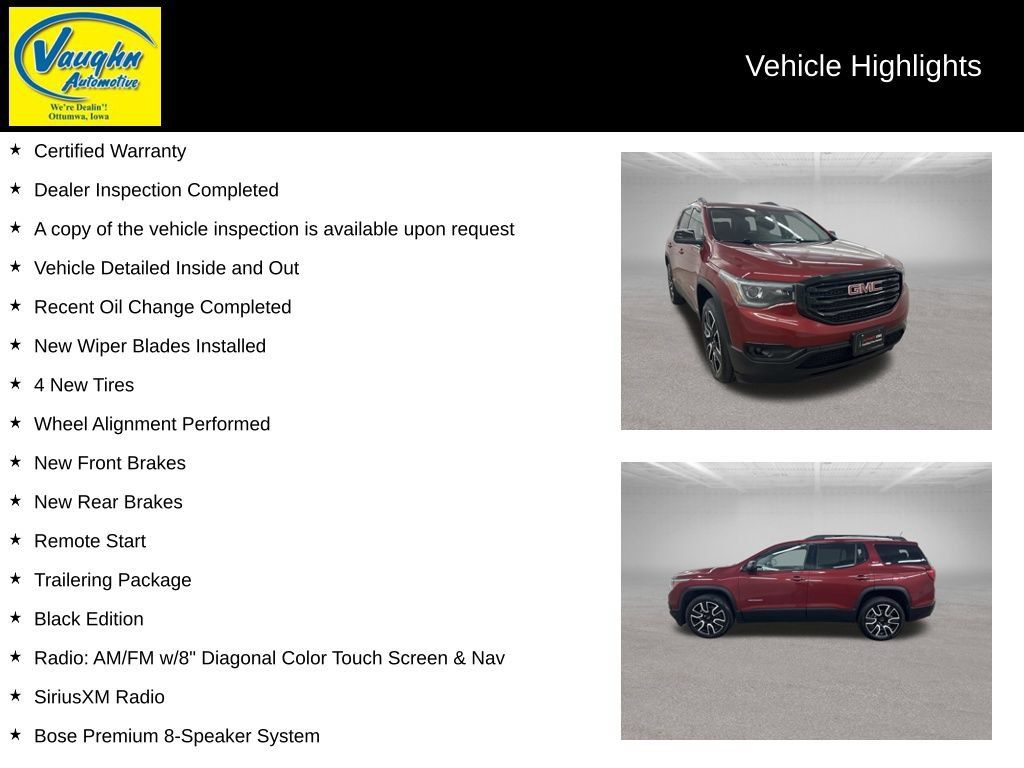 Used 2019 GMC Acadia SLT w/ Black Edition AWD/4WD image 2
