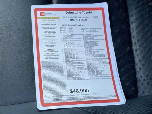 Certified 2023 Toyota Tundra SR5 w/ SR5 Premium Package AWD/4WD image 3