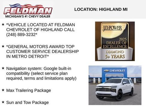 New 2026 Chevrolet Suburban Premier w/ Sun And Tow Package AWD/4WD image 3