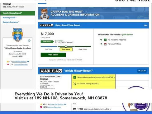Used 2015 MAZDA MAZDA6 Touring image 12