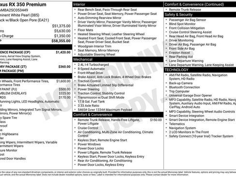 Used 2025 Lexus RX 350 Premium w/ Convenience Package FWD image 44