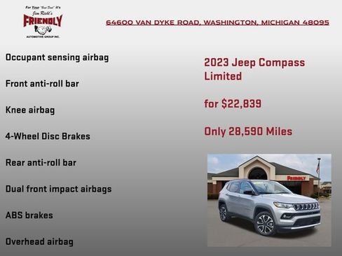 Used 2023 Jeep Compass Limited AWD/4WD image 15