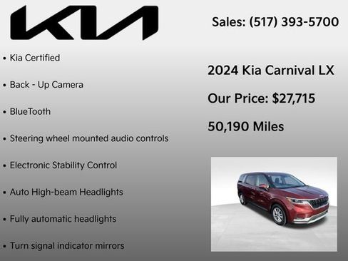 Used 2024 Kia Carnival LX FWD image 7