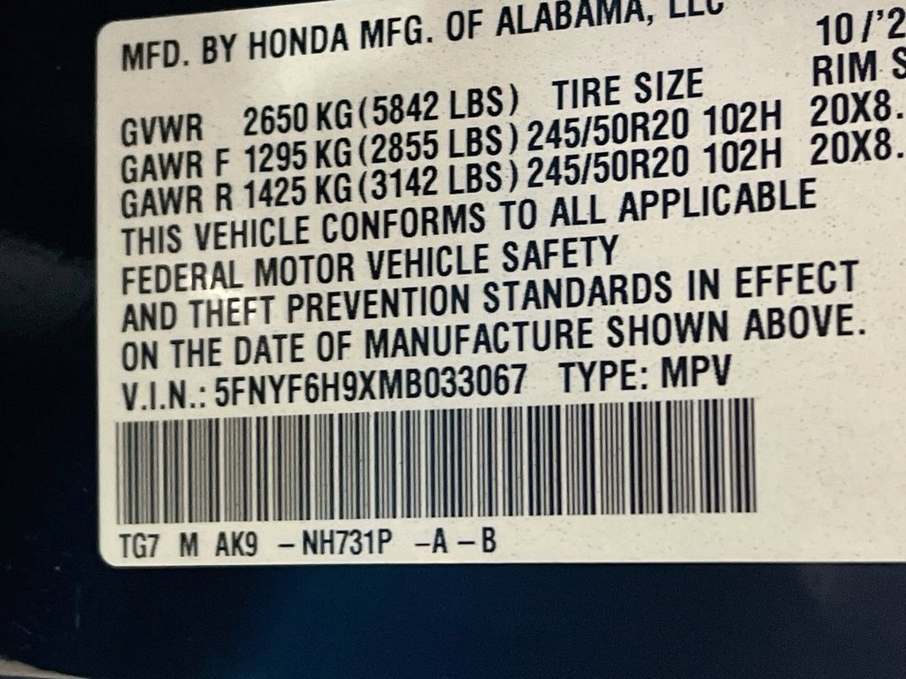 Used 2021 Honda Pilot Touring image 33