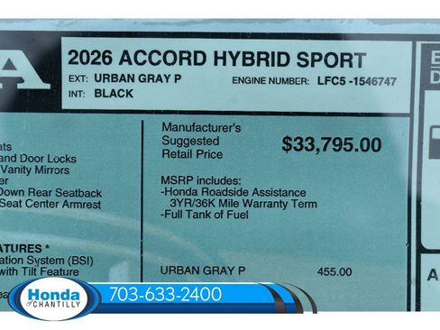 New 2026 Honda Accord Hybrid Sport image 35