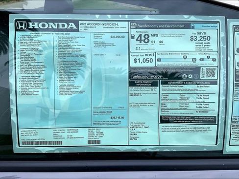 New 2026 Honda Accord EX-L image 14