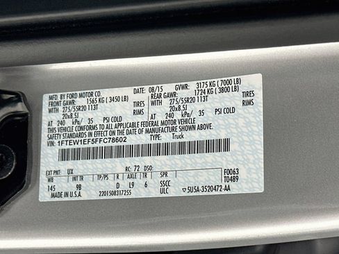 Used 2015 Ford F150 Platinum w/ Trailer Tow Package AWD/4WD image 32