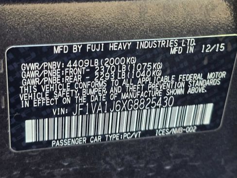 Used 2016 Subaru WRX Limited w/ Popular Package #1 AWD/4WD image 32