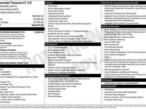 Used 2024 Chevrolet Traverse LT w/ Enhanced Driving Package image 44