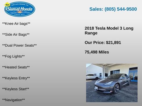 Used 2018 Tesla Model 3 Long Range RWD image 6