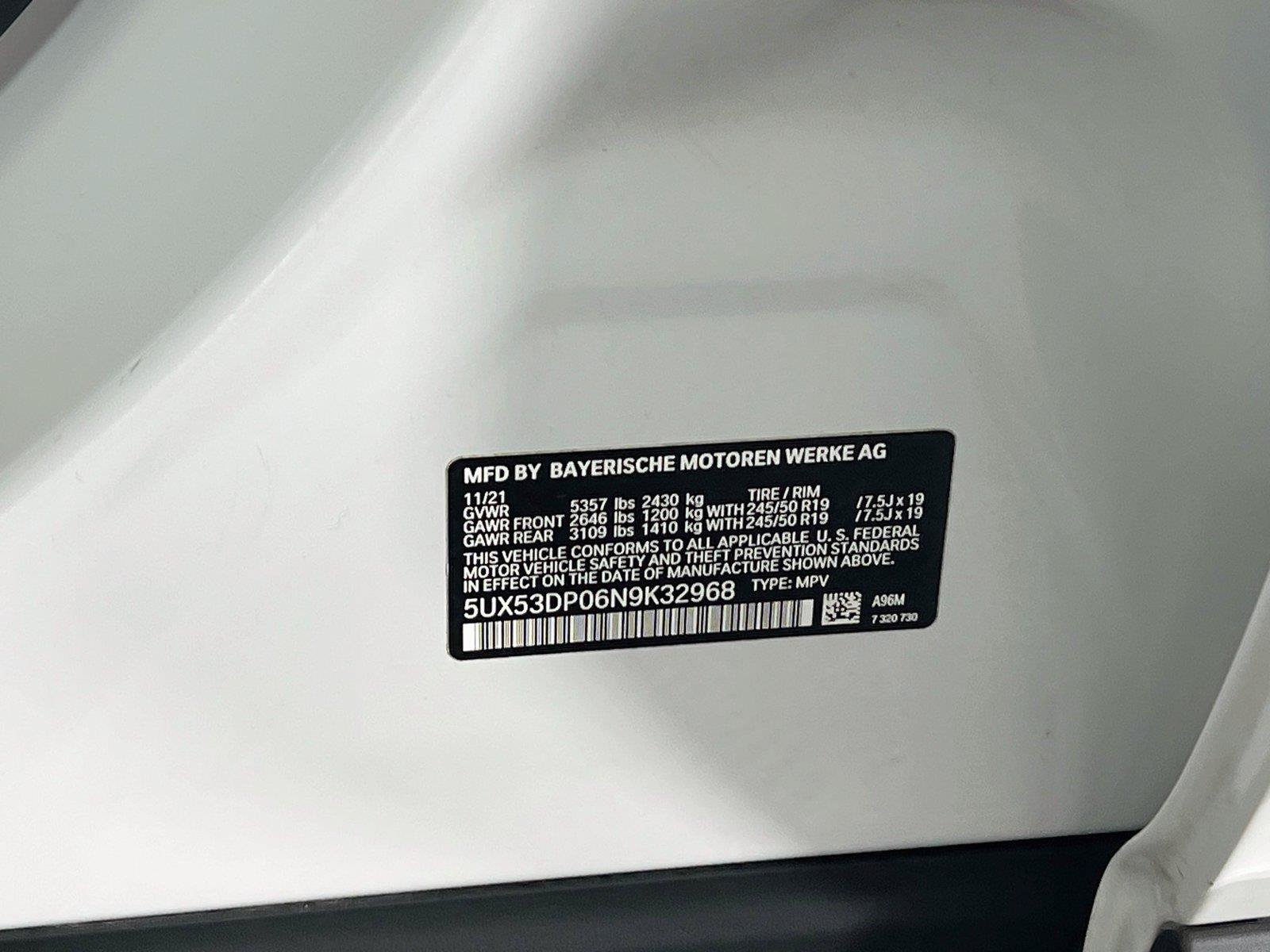 Used 2022 BMW X3 xDrive30i w/ Convenience Package AWD/4WD image 34