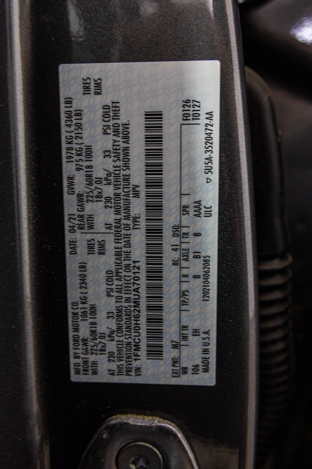 Used 2021 Ford Escape SEL FWD image 54