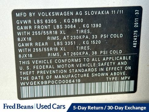 Used 2012 Volkswagen Touareg Sport AWD/4WD image 39