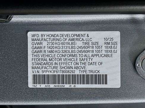 New 2026 Honda Ridgeline TrailSport image 24