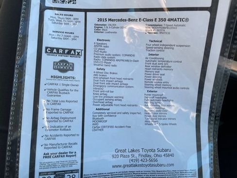 Used 2015 Mercedes-Benz E 350 4MATIC Sedan image 27