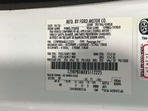 Used 2011 Ford Mustang Premium w/ 201A Rapid Spec Order Code RWD image 26