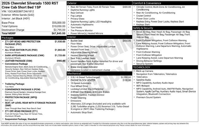 New 2026 Chevrolet Silverado 1500 RST AWD/4WD image 36