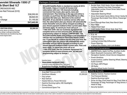 Used 2016 Chevrolet Silverado 1500 LT w/ All Star Edition RWD image 7