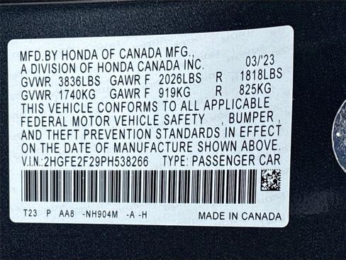 Certified 2023 Honda Civic LX image 30