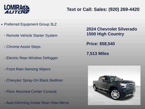 Used 2024 Chevrolet Silverado 1500 High Country w/ High Country Premium Package AWD/4WD image 21