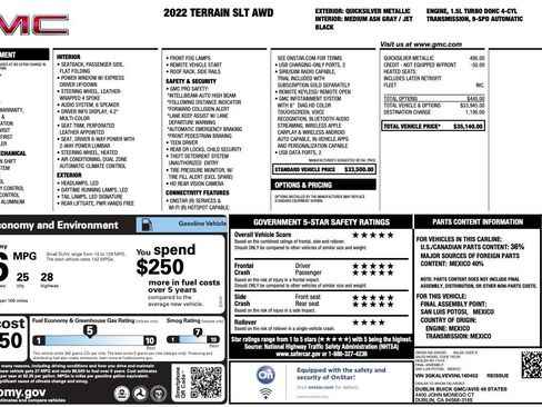 Used 2022 GMC Terrain SLT AWD/4WD image 2