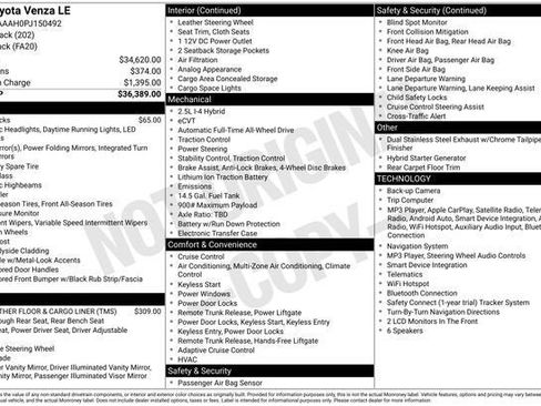 Certified 2023 Toyota Venza LE AWD/4WD image 7