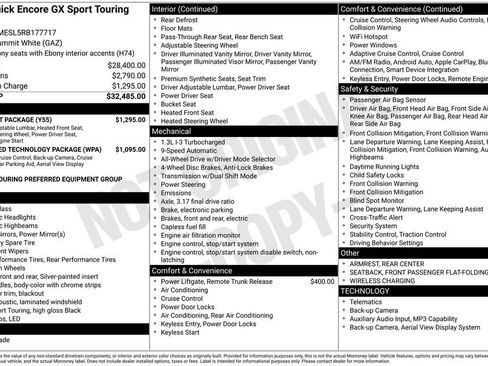 Certified 2024 Buick Encore GX Sport Touring w/ Comfort Package AWD/4WD image 33