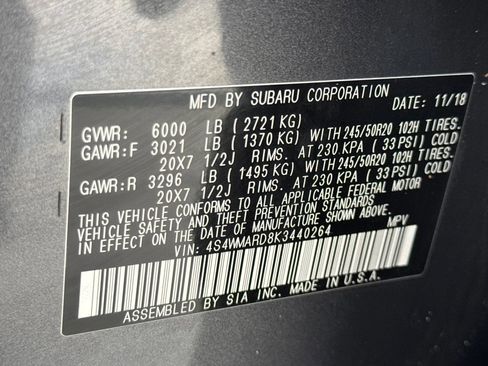 Used 2019 Subaru Ascent Touring w/ Popular Package #3 image 26