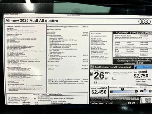 New 2025 Audi A5 2.0T Premium Plus image 19