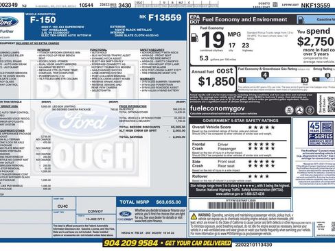 Used 2022 Ford F150 XLT w/ Equipment Group 302A High AWD/4WD image 44