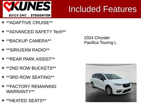 Used 2024 Chrysler Pacifica Touring-L FWD image 2