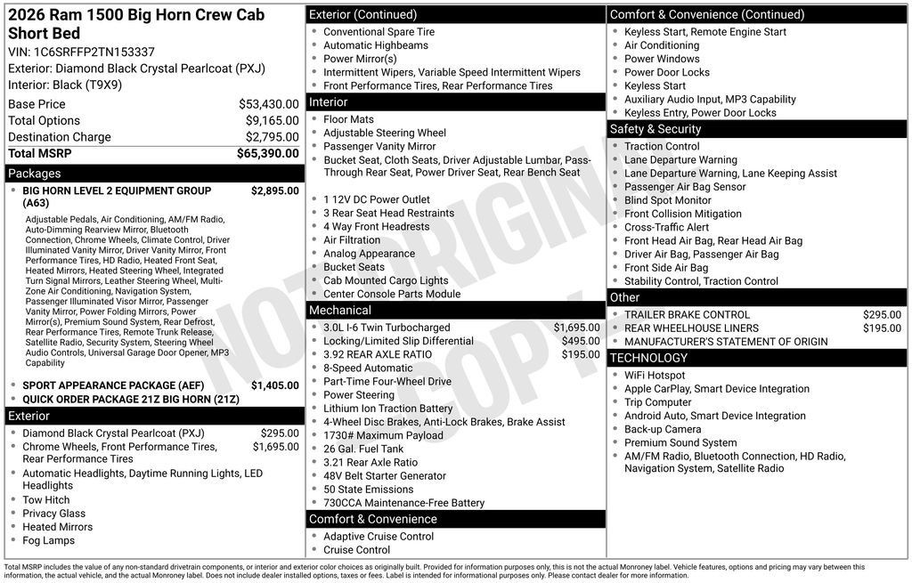 Used 2026 RAM 1500 Big Horn AWD/4WD image 19