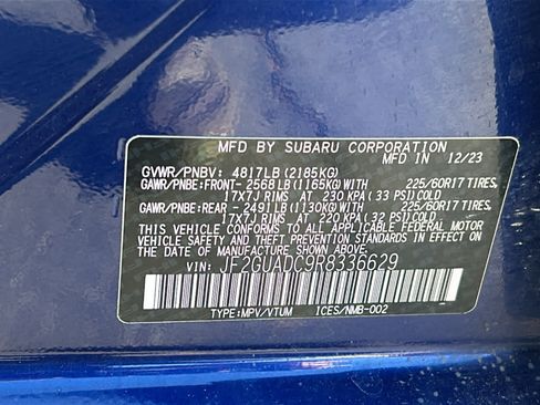Certified 2024 Subaru Crosstrek 2.0i Premium AWD/4WD image 31
