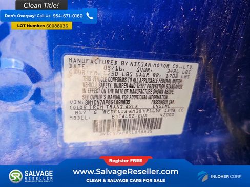 Used 2016 Nissan Versa SV FWD image 16