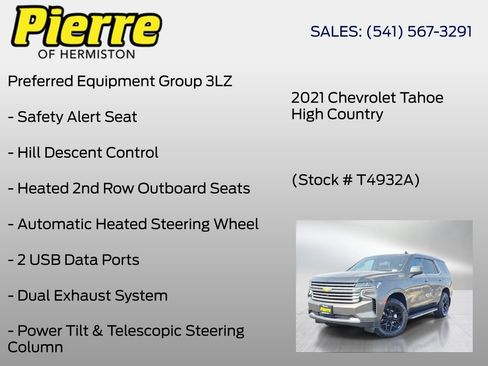 Used 2021 Chevrolet Tahoe High Country AWD/4WD image 18