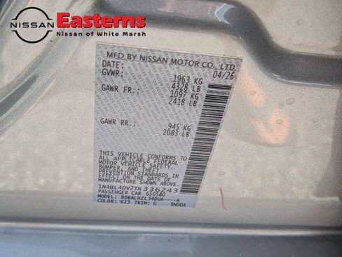 New 2026 Nissan Altima 2.5 SV FWD image 29