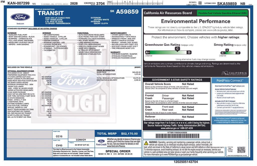 Used 2025 Ford Transit 250 Low Roof w/ Exterior Upgrade Package RWD image 26