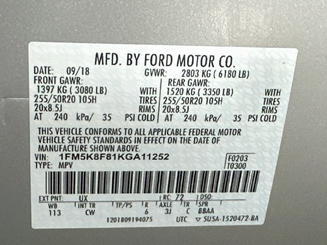 Used 2019 Ford Explorer Limited w/ Class III Trailer Tow Package AWD/4WD image 36