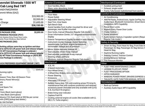 Used 2021 Chevrolet Silverado 1500 W/T w/ WT Value Package AWD/4WD image 3