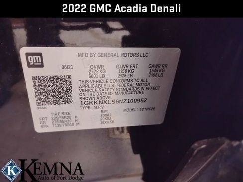 Used 2022 GMC Acadia Denali w/ Denali Ultimate Package image 31