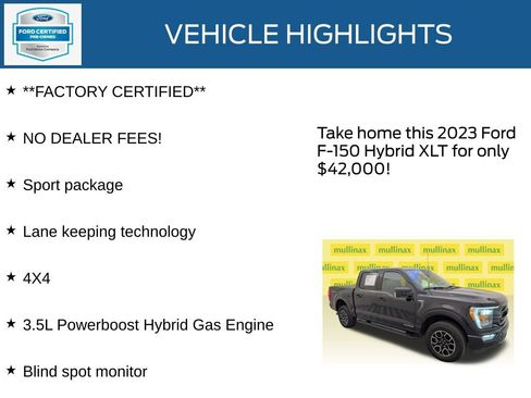 Certified 2023 Ford F150 XLT w/ Equipment Group 302A High image 12